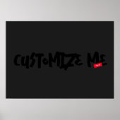 Black Tone-on-Tone markerhandschrift Poster (Voorkant)