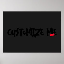 Black Tone-on-Tone markerhandschrift Poster