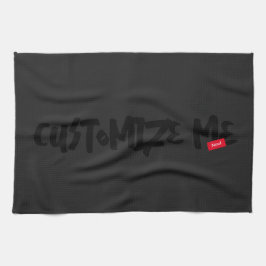 Black Tone-on-Tone markerhandschrift Theedoek