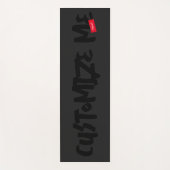Black Tone-on-Tone markerhandschrift Yogamat (Voorkant)