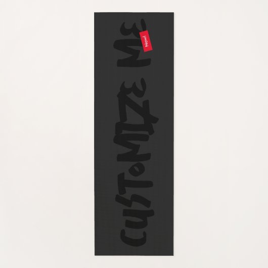 Black Tone-on-Tone markerhandschrift Yogamat (Voorkant)