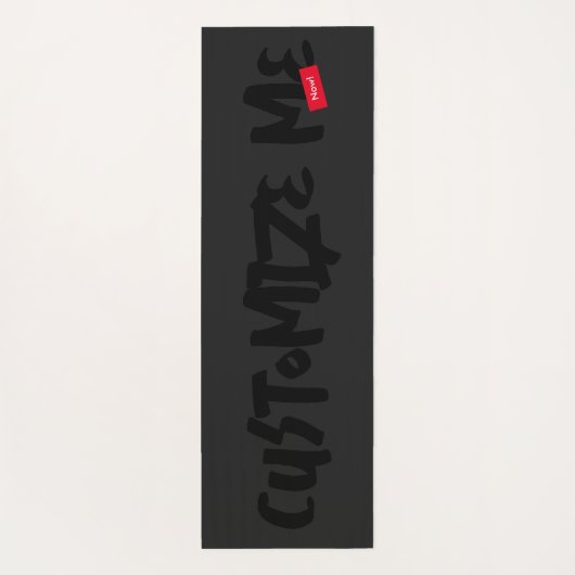 Black Tone-on-Tone markerhandschrift Yogamat (Achterkant)