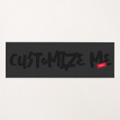 Black Tone-on-Tone markerhandschrift Yogamat (Voorkant (horizontaal))