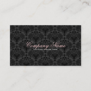 Black Tones  Orante Floral Damascus Patroon Visitekaartje
