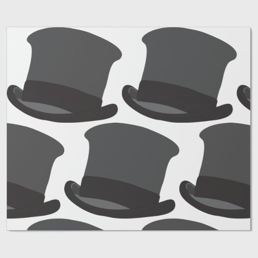 Black Top Hat Cadeaupapier (Vlak)
