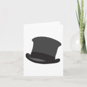Black Top Hat Classic Steampunk Victoriaans Kaart (Voorkant)