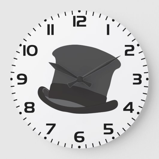 Black Top Hat Grote Klok (Voorkant)