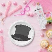 Black Top Hat Papieren Bordje (Feest)