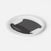 Black Top Hat Papieren Bordje (Gekanteld)
