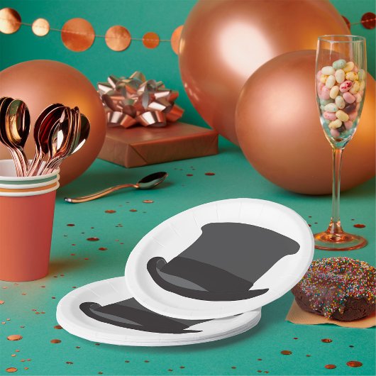 Black Top Hat Papieren Bordje