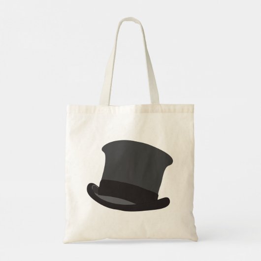 Black Top Hat Tote Bag (Achterkant)