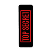 Black Top Secret Etiket (Voorkant)