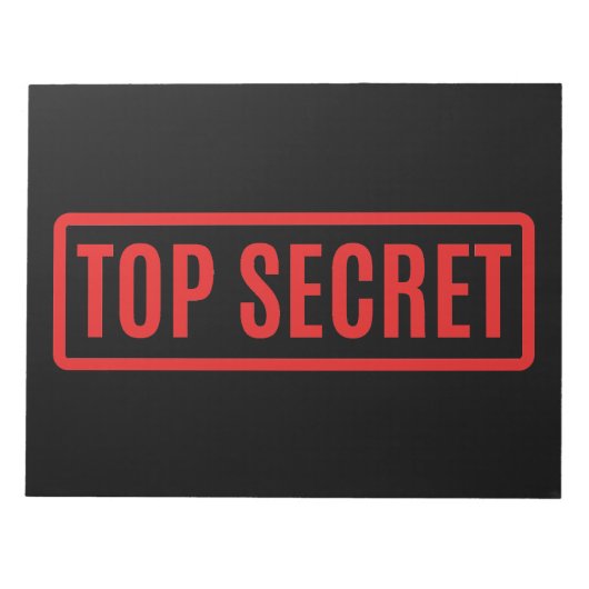 Black Top Secret Notitieblok (Voorkant)