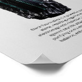 Black Tourmaline Crystal Betekenis Poster (Hoek)