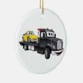 Black Tow Truck Flatbed Cartoon Keramisch Ornament (Rechts)