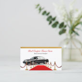 Black Town Car Driver Visitekaartje (Staand voorkant)