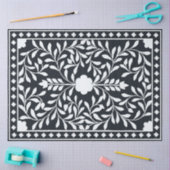 Black Traditional Bone Inlay Decoupage Paper Tissuepapier (Craft)