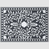 Black Traditional Bone Inlay Decoupage Paper Tissuepapier (Voorkant)
