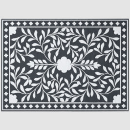 Black Traditional Bone Inlay Decoupage Paper Tissuepapier