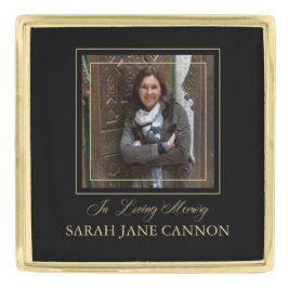 Black Traditional Gold Photo Remembering Loved One Vergulde Reverspeld
