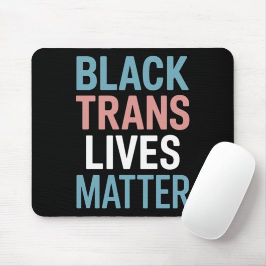 Black Trans LGBTQ Support Lives Matter Transgender Muismat (Met muis)