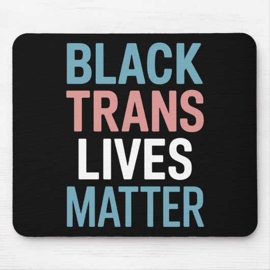 Black Trans LGBTQ Support Lives Matter Transgender Muismat (Voorkant)