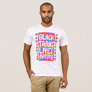 Black Trans Lives Matte BLM Transgender Rainbow T-shirt