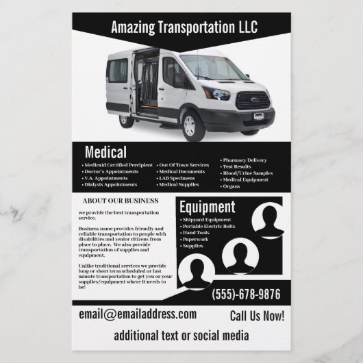 Black Transportation Company Flyer (Voorkant)
