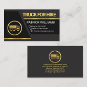 Black Trapezium blokkeert Gold Lines Transport Visitekaartje (Voorkant / Achterkant)