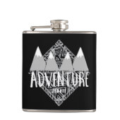 Black Travel Adventure Junkie Camping Heupfles (Voorkant)