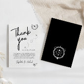 Black Travel Bestemming Bruiloft Dank u kaart