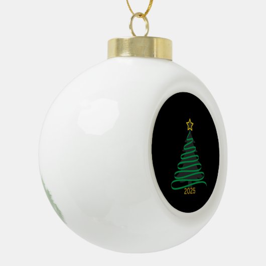 Black Tree Keramische Bal Ornament (Links)