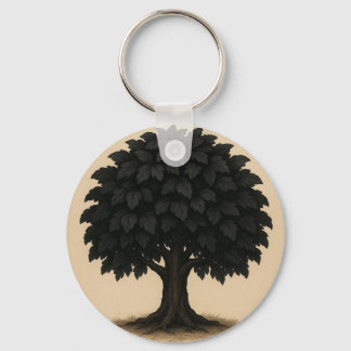 Black Tree Necklace – Minimal Nature Pendant Sleutelhanger