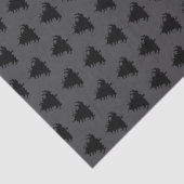Black Tree Pattern Christmas Tissuepapier (Detail)