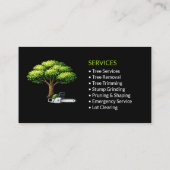 Black Tree Services Professional Visitekaartje (Achterkant)