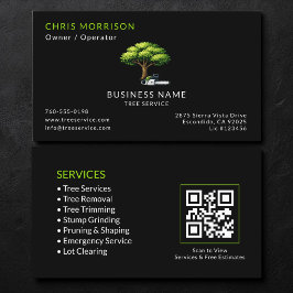 Black Tree Services QR-code Visitekaartje
