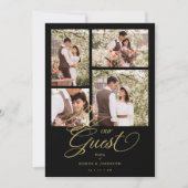 Black Trendy Collage 4 Foto's Fancy script (Voorkant)