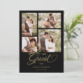 Black Trendy Collage 4 Foto's Fancy script (Staand voorkant)