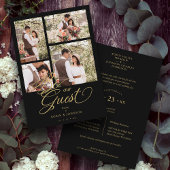 Black Trendy Collage 4 Foto's Fancy script