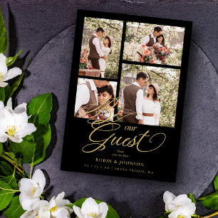 Black Trendy Collage 4 Foto's Luxury Script