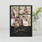 Black Trendy Collage 4 Foto's Luxury Script (Staand voorkant)