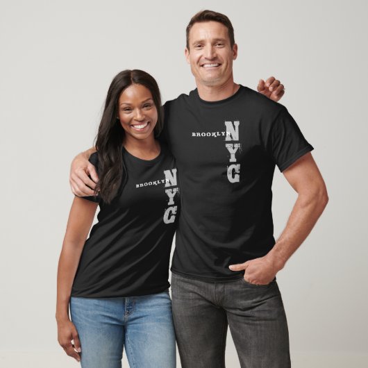 Black Trendy Sjabloon Brooklyn Nyc New York City T-shirt (Unisex)