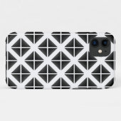 Black Trendy Triangle Pattern Case-Mate iPhone Case (Achterkant (horizontaal))