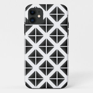 Black Trendy Triangle Pattern iPhone 11 Hoesje