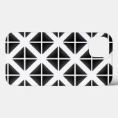 Black Trendy Triangle Pattern Case-Mate iPhone Case (Achterkant (horizontaal))