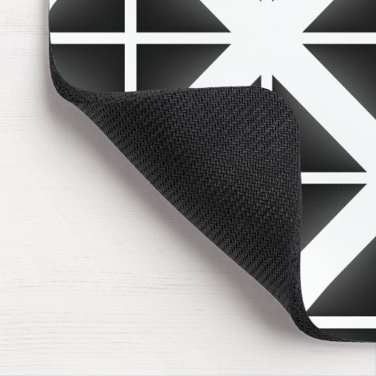 Black Trendy Triangle Pattern Muismat (Hoek)
