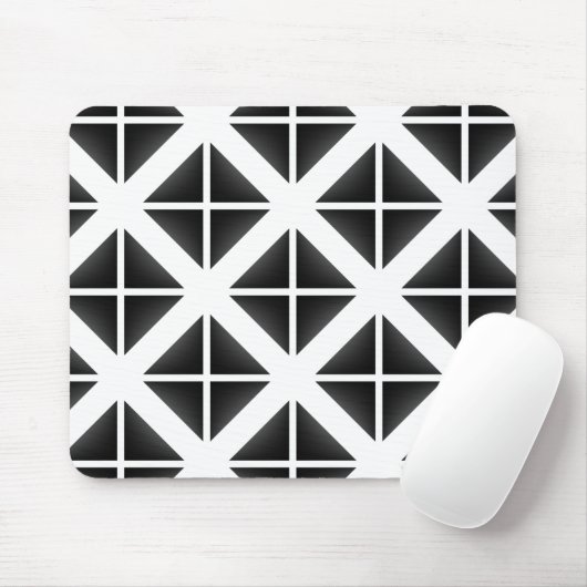 Black Trendy Triangle Pattern Muismat (Met muis)