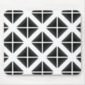 Black Trendy Triangle Pattern Muismat (Voorkant)