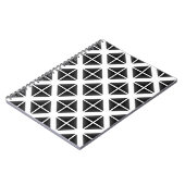 Black Trendy Triangle Pattern Notitieboek (Linkerzijde)