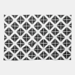Black Trendy Triangle Pattern Theedoek